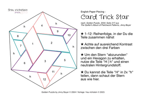 Card Trick Star - Block Vorlage