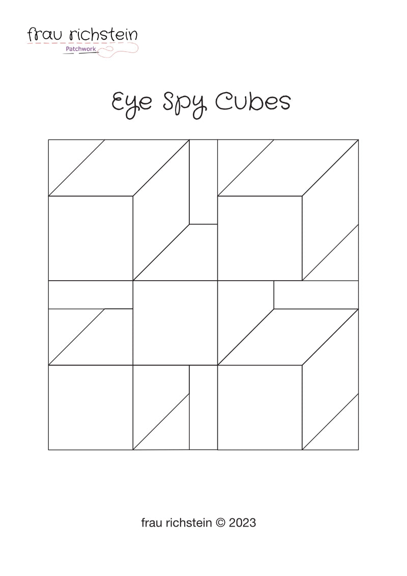 Eye Spy Cubes - Block Vorlage