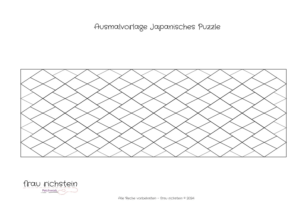 Japanese Puzzle - Block Vorlage